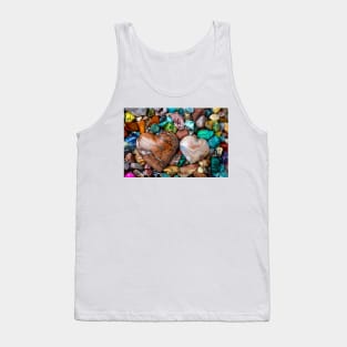 Two Stone Hearts Among Polished Stones Tank Top